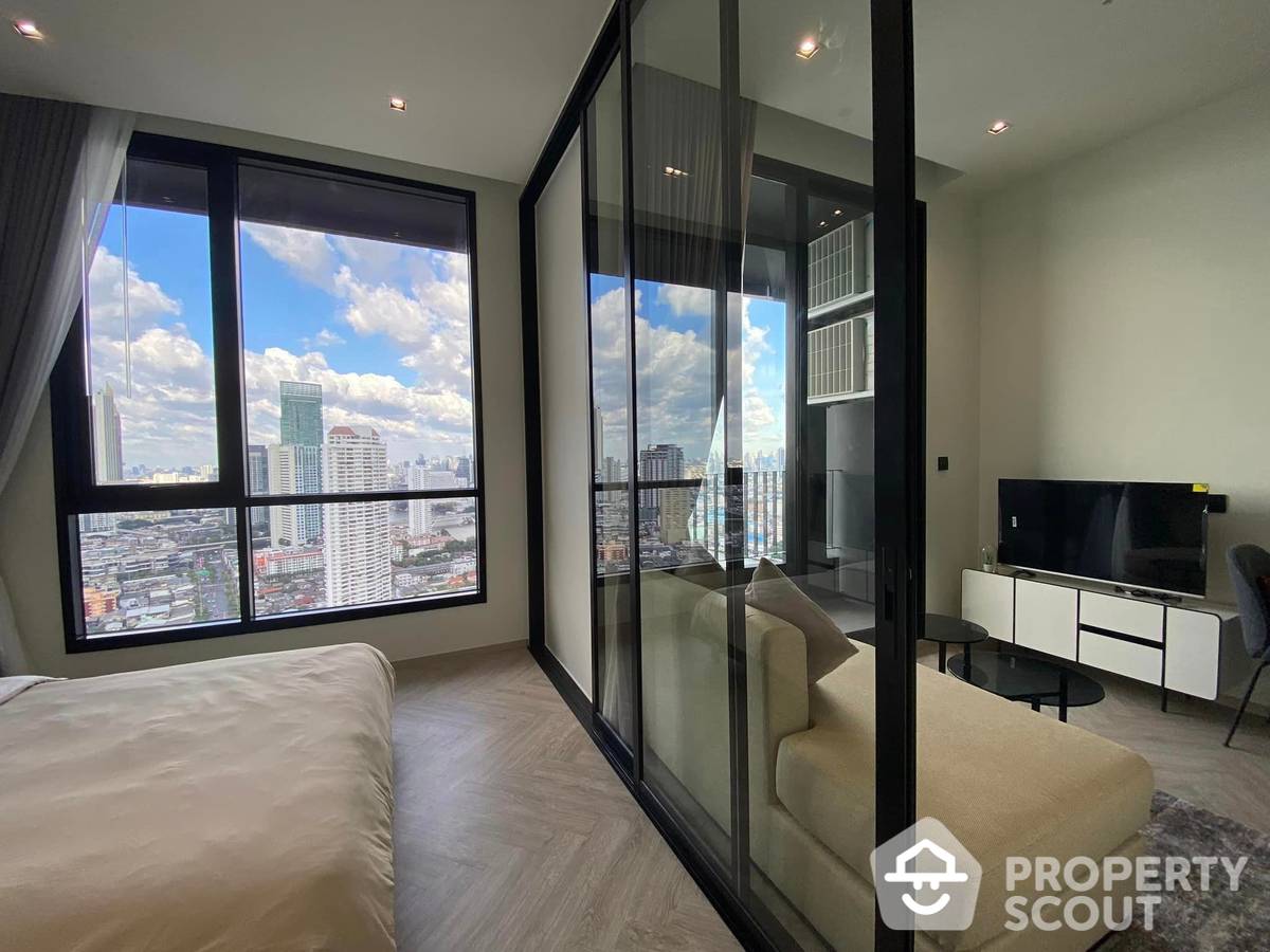For SaleCondoWongwianyai, Charoennakor : 1-bed 1-bath condo size 32 sq.m. at Chapter Charoennakhorn-Riverside by BTS Krung Thon Buri for rent