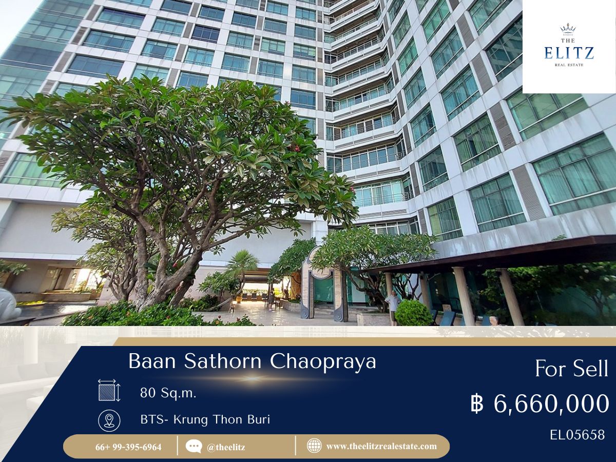 For SaleCondoWongwianyai, Charoennakor : ✨ The river view is not just a scene But it is the whole atmosphere of life. Baan Sathorn Chaopraya. This room is an answer ✔