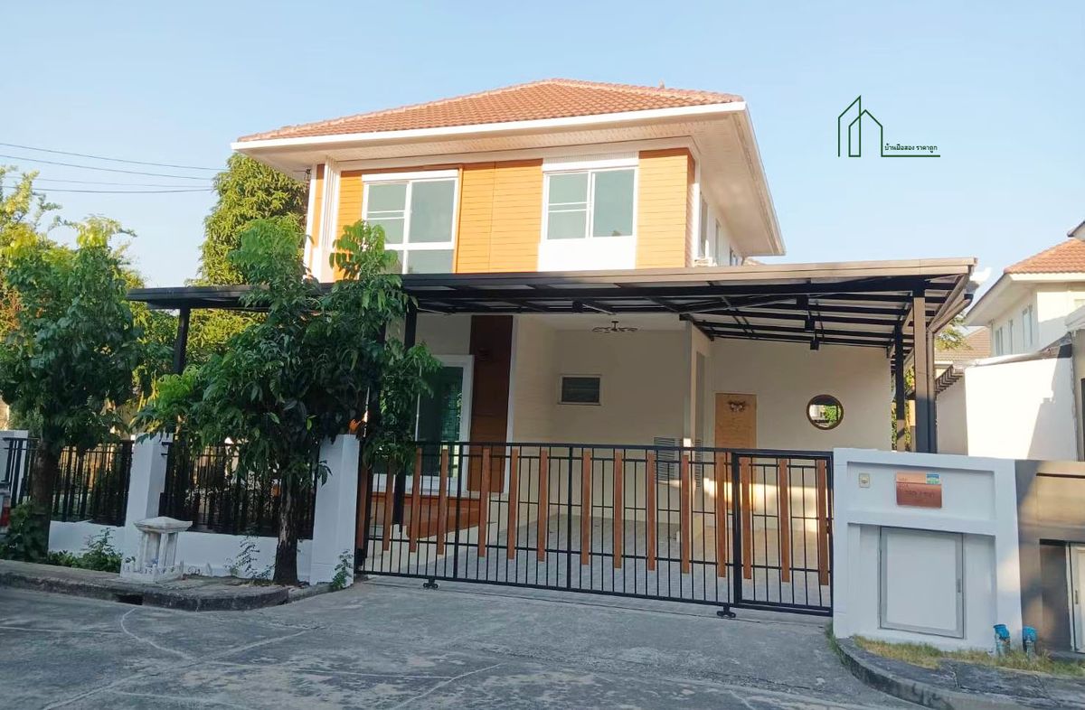 ขายบ้านมีนบุรี-ร่มเกล้า : บ้านเดี่ยวหลังมุม หมู่บ้านเพอร์เฟค พาร์ค สุวรรณภูมิ เฟส 2 ถนนร่มเกล้า ฟรีโอน