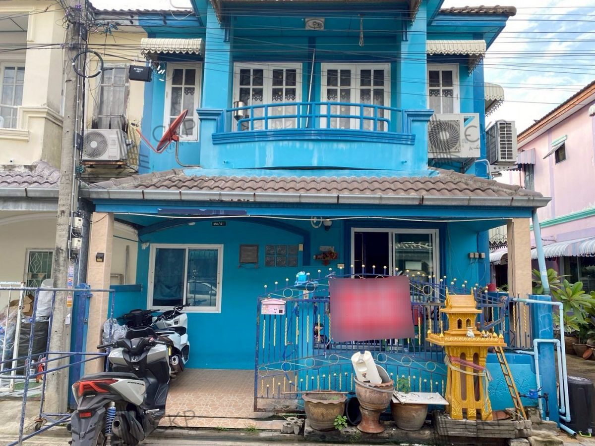ขายทาวน์โฮมปทุมธานี รังสิต ธรรมศาสตร์ : ทาวน์เฮาส์ บ้านฟ้าชมพฤกษ์ เฟส2 (ถ.ลำลูกกา คลอง8) ใกล้ตลาดนัด เดินทางสะดวก พร้อมเข้าอยู่