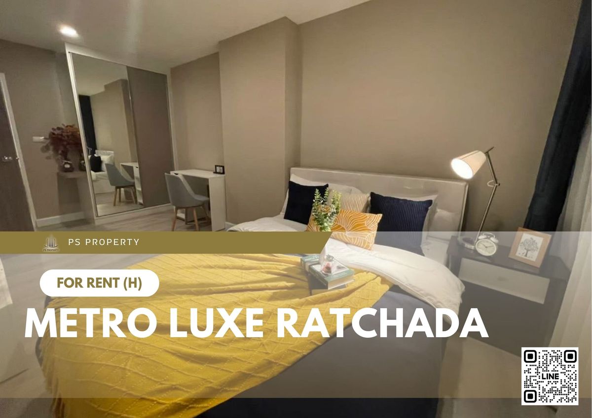 For RentCondoRatchadapisek, Huaikwang, Suttisan : For rent 📍 Metro Luxe Ratchada 📍 Fully furnished and equipped with electrical appliances, near MRT Sutthisan