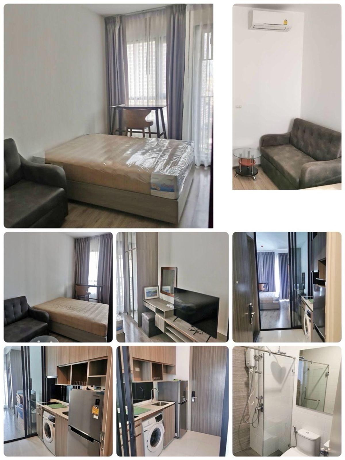 For RentCondoOnnut, Udomsuk : 🌈 Ready to stay 🌈🌿 🌿Knightsbridge Prime Onnut🌿 Width 28 sqm • 🍀 Floor 14en East • Morning sunlight • Very beautiful view ⛔️⛔️not co-AG⛔️⛔️