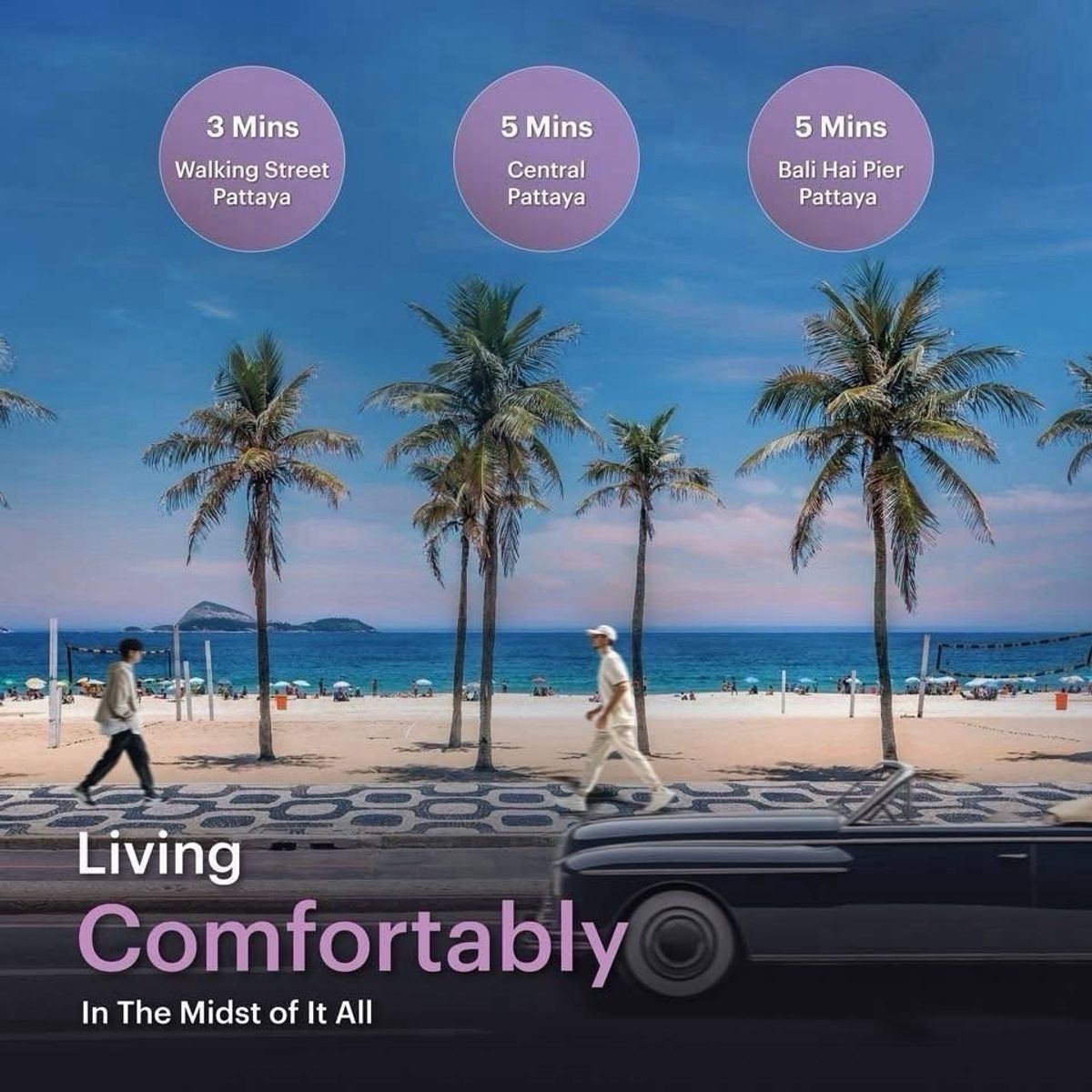 For SaleCondoPattaya, Bangsaen, Chonburi : PTY Residence | 1 BR Plus | 60.25 sq.m. | 17.2 MB | Ocean Front 