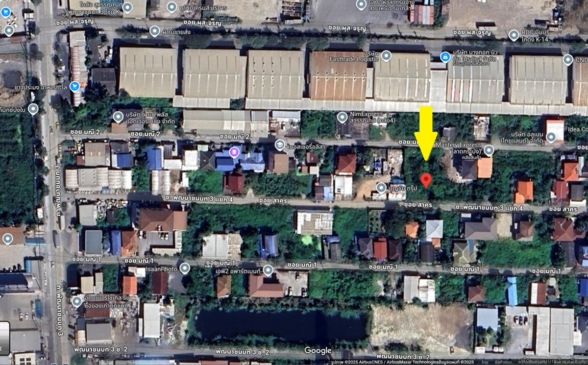 ขายที่ดินลาดกระบัง สุวรรณภูมิ : ขายที่ดิน 52 ตรว.พัฒนาชนบท 3 แยก 4 ลาดกระบัง ใกล้สนามบินสุวรรณภูมิ, แอร์ลิงก์ ลาดกระบัง เข้าออก ถ. ศรีนครินทร์-ร่มเกล้า และเลียบมอเตอร์เวย์ ได้