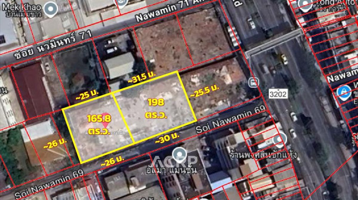 For SaleLandSukhumvit, Asoke, Thonglor : Land for sale next to Nawamin Road, excellent location, area 1-1-63.8 rai, already filled.
