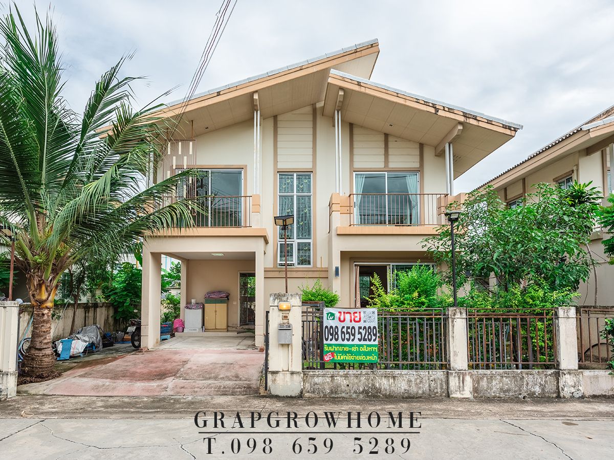 ขายบ้านสมุทรปราการ สำโรง : ขายบ้านเดี่ยวใกล้สนามบิน พื้นที่เยอะ 56.2 ตร.ว. พร้อมอยู่ ถูกที่สุดในโครงการพฤกษา ปูริแสนแก้ว กิ่งแก้ว 37 เดินทางสะดวก เงียบสงบ ปลอดภัย 