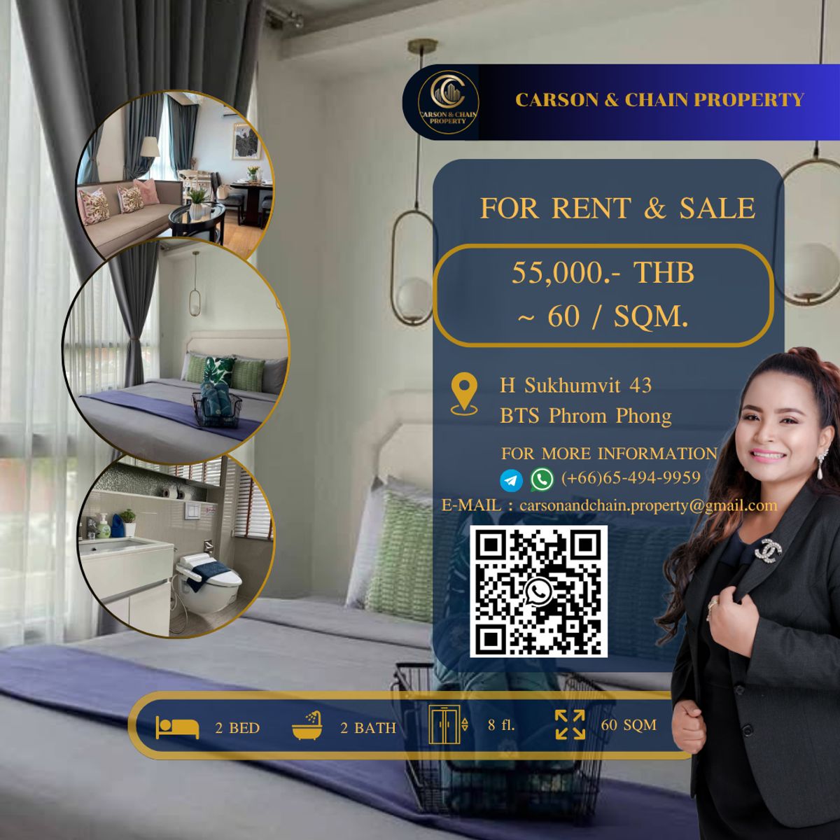 ให้เช่าคอนโดสุขุมวิท อโศก ทองหล่อ : H Sukhumvit 43