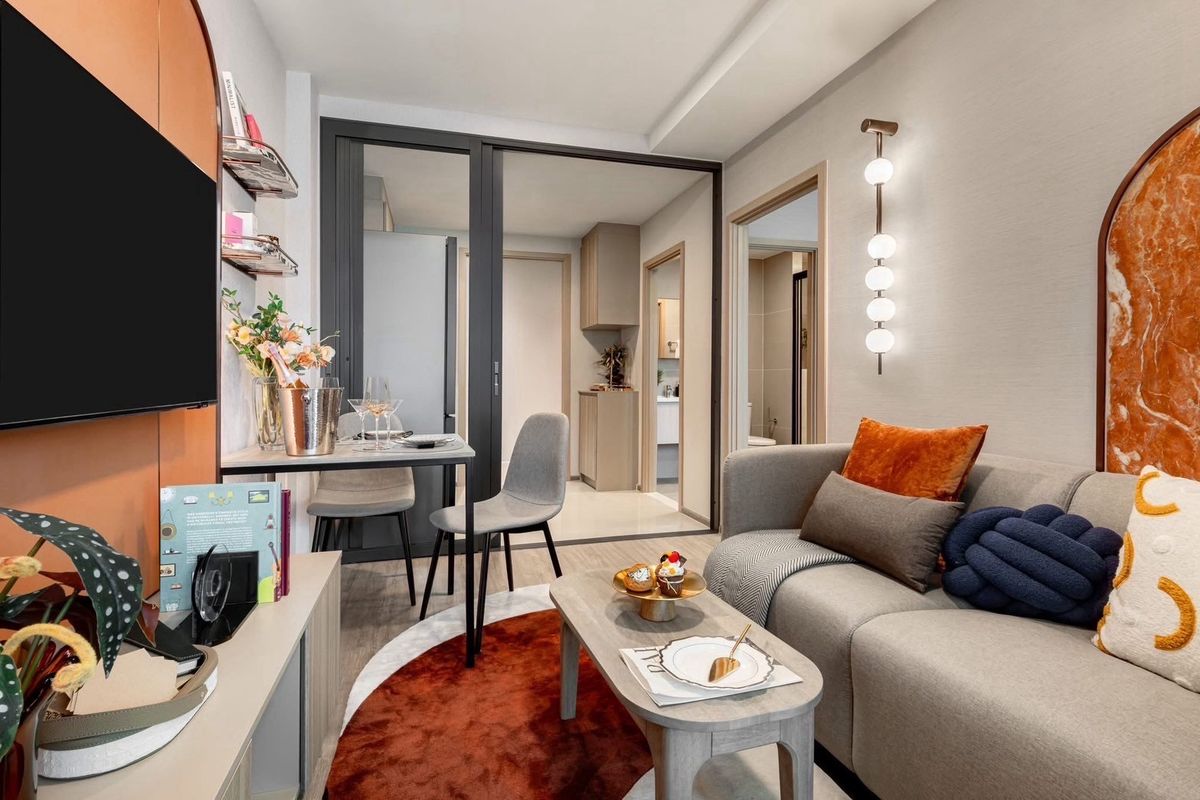 For SaleCondoRatchadapisek, Huaikwang, Suttisan : Animal condo 🐶The Base Ratchada 19 size 25.5 SQ.M 1 Bed 1 Bath only 2.2 MB !! Contact 086-795-9997 (Khun Jim)