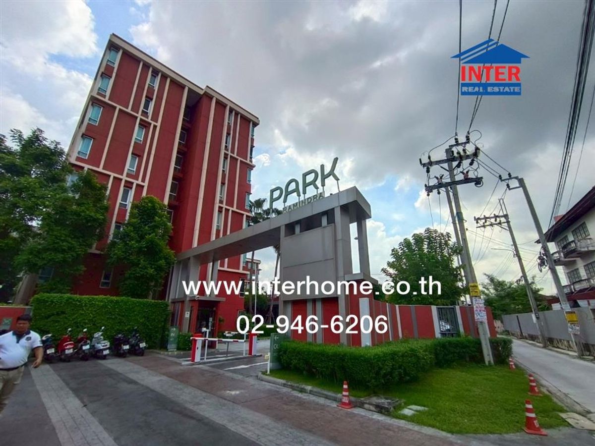 For SaleCondoNawamin, Ramindra : Condominium 29.8 sq.m., Park Kram Inthra condominium, Soi Ram Inthra 47, Ram Inthra Road, Pradit Manutham Road, Bang Khen District, Bangkok