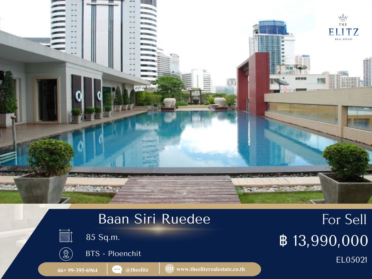 For SaleCondoWitthayu, Chidlom, Langsuan, Ploenchit : ✨ Central Condo Ruenruedee Low Rice, quiet, Baan Siri Ruedee Rare room for people waiting for good ✔