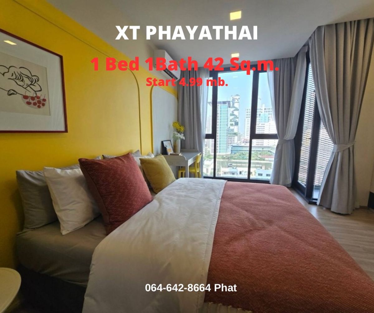 ขายคอนโดราชเทวี พญาไท : 𝗫𝗧 𝗣𝗵𝗮𝘆𝗮𝘁𝗵𝗮𝗶 1Bed 1Bath 42sq.m. Start 5.49mb. contact 0646428664 (Phat) 