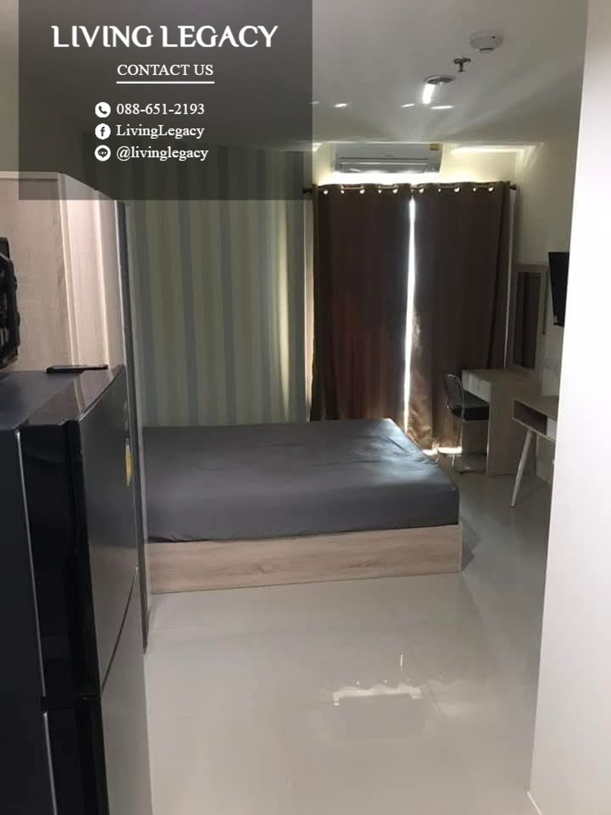 For RentCondoPattanakan, Srinakarin : SXSG1B Condo for Rent Asakan Place Srinakarindra 33 sq.m., 8th floor, Line ID: @livingLegacy