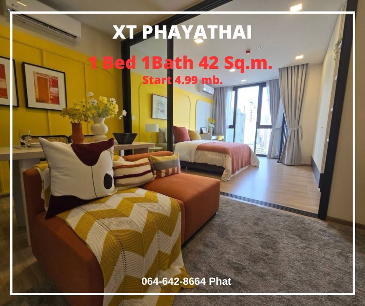 ขายคอนโดราชเทวี พญาไท : 𝗫𝗧 𝗣𝗵𝗮𝘆𝗮𝘁𝗵𝗮𝗶 
1Bed 1Bath 42sq.m. Start 4.99mb. 
contact 0646428664 (Phat) 