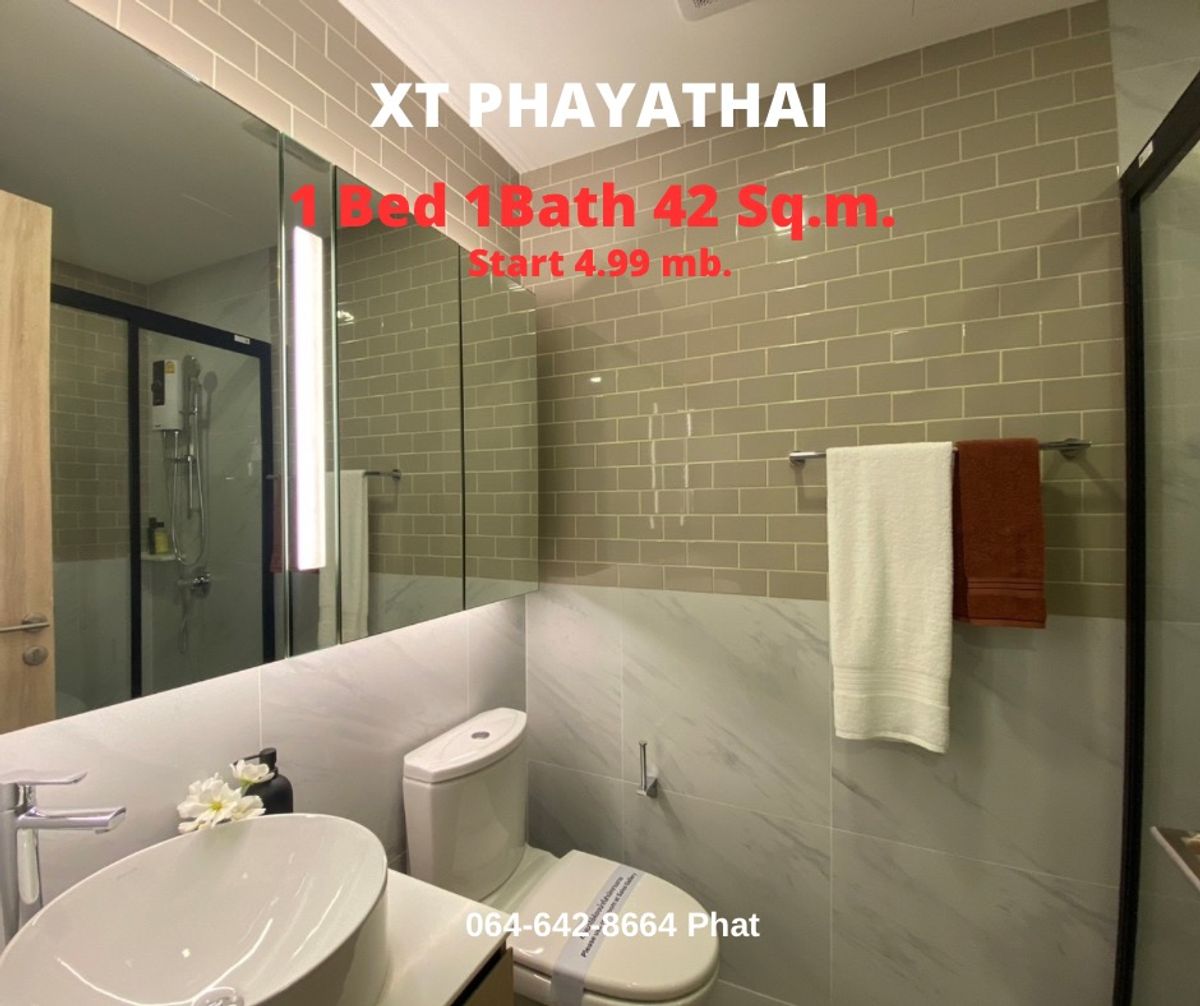 ขายคอนโดราชเทวี พญาไท : 𝗫𝗧 𝗣𝗵𝗮𝘆𝗮𝘁𝗵𝗮𝗶 1Bed 1Bath 42sq.m. Start 5.49mb. contact 0646428664 (Phat) 