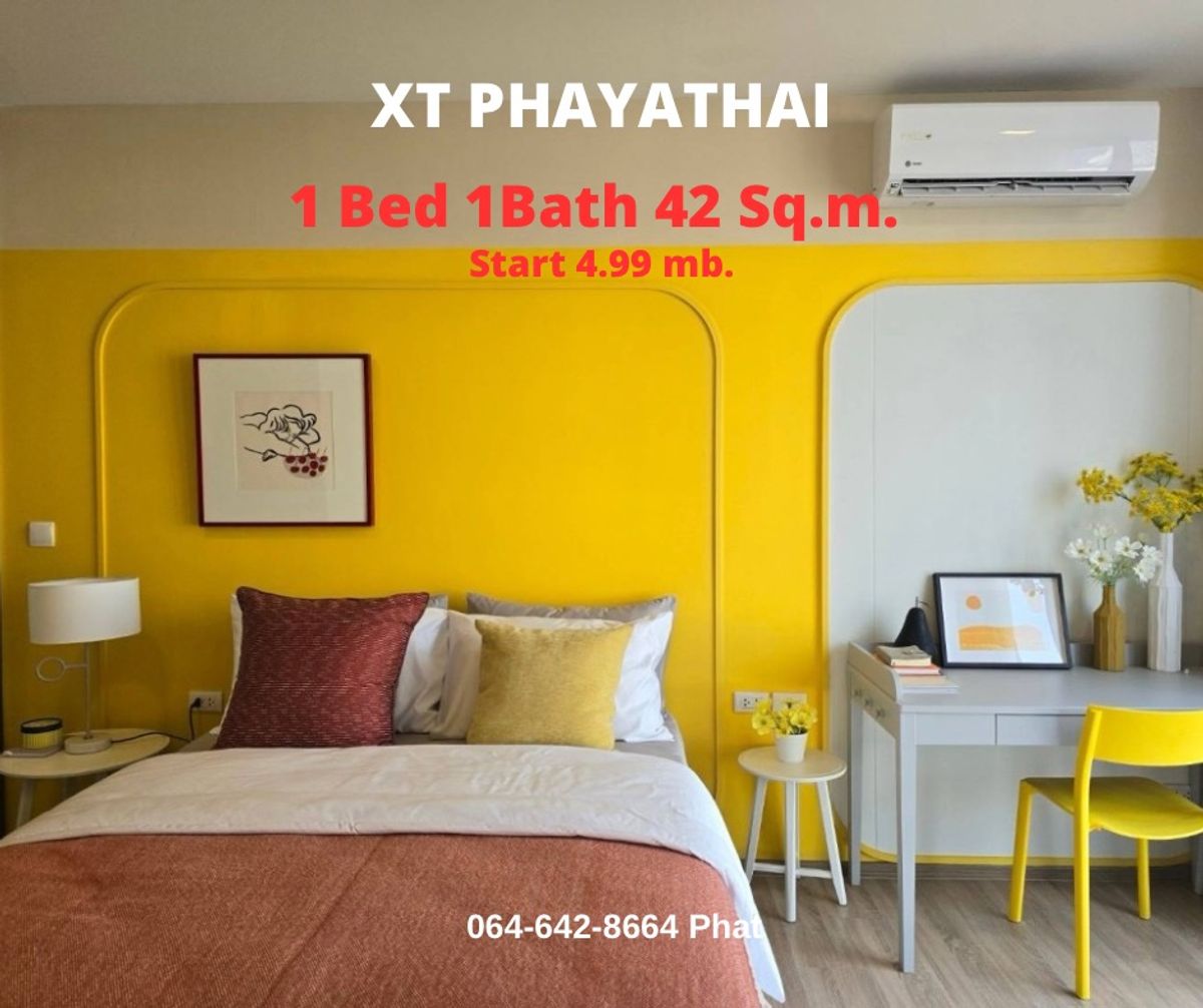 ขายคอนโดราชเทวี พญาไท : 𝗫𝗧 𝗣𝗵𝗮𝘆𝗮𝘁𝗵𝗮𝗶 1Bed 1Bath 42sq.m. Start 5.49mb. contact 0646428664 (Phat) 
