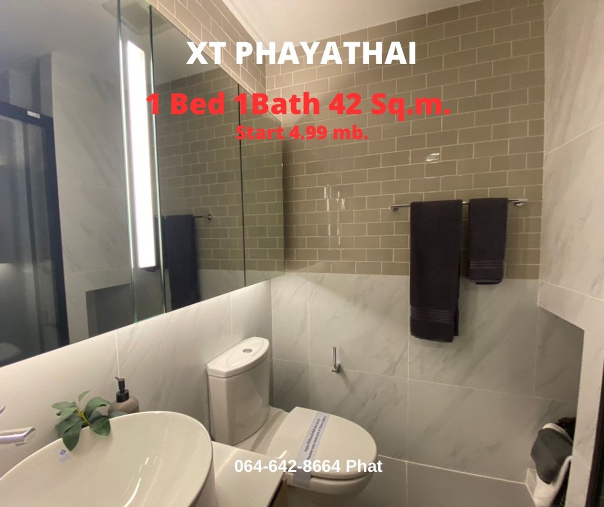 ขายคอนโดราชเทวี พญาไท : 𝗫𝗧 𝗣𝗵𝗮𝘆𝗮𝘁𝗵𝗮𝗶 1Bed 1Bath 42sq.m. Start 5.49mb. contact 0646428664 (Phat) 