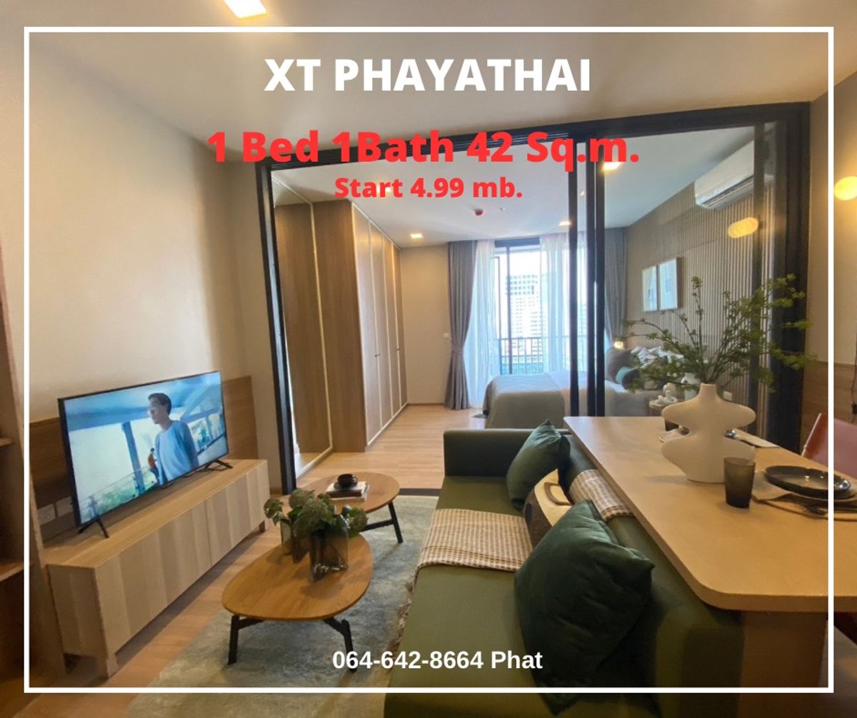ขายคอนโดราชเทวี พญาไท : 𝗫𝗧 𝗣𝗵𝗮𝘆𝗮𝘁𝗵𝗮𝗶 
1Bed 1Bath 42sq.m. Start 4.99mb. 
contact 0646428664 (Phat) 