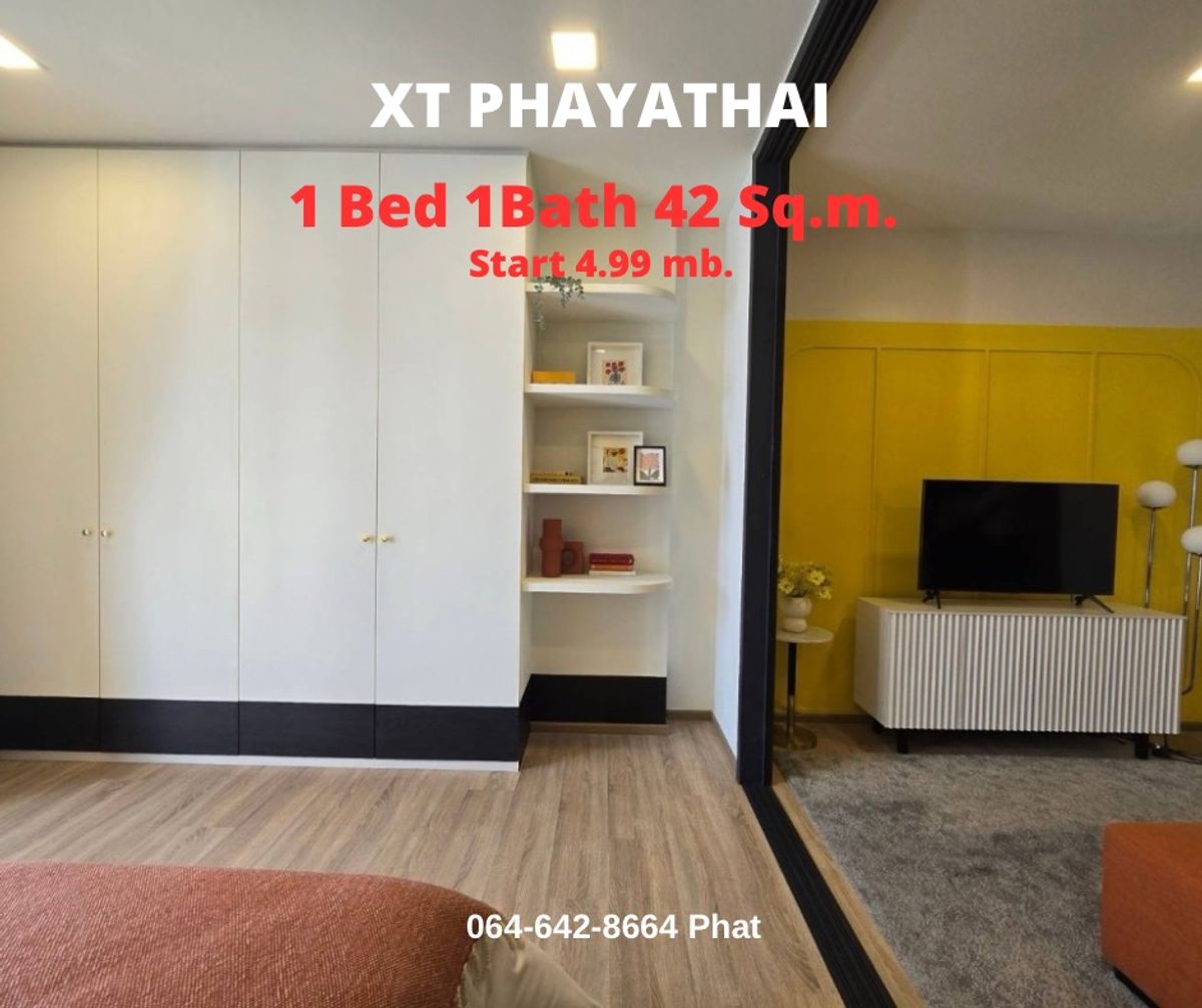 ขายคอนโดราชเทวี พญาไท : 𝗫𝗧 𝗣𝗵𝗮𝘆𝗮𝘁𝗵𝗮𝗶 1Bed 1Bath 42sq.m. Start 5.49mb. contact 0646428664 (Phat) 