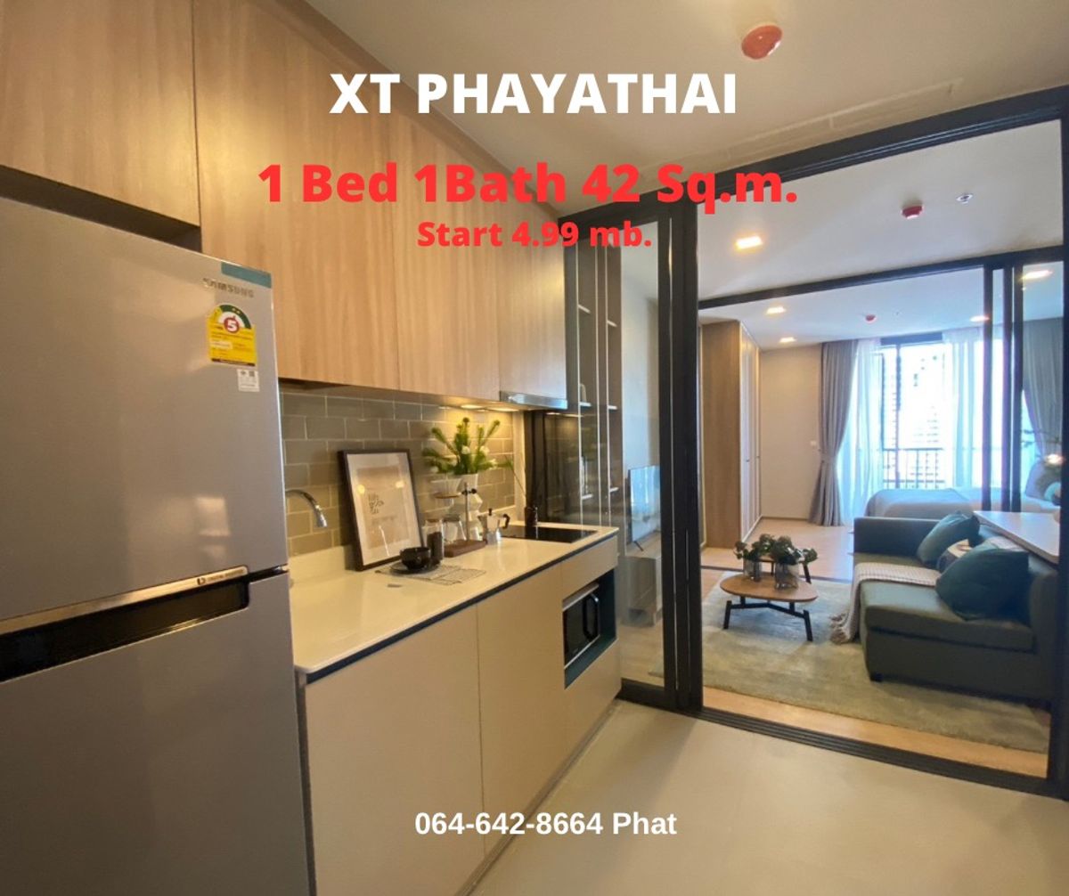ขายคอนโดราชเทวี พญาไท : 𝗫𝗧 𝗣𝗵𝗮𝘆𝗮𝘁𝗵𝗮𝗶 1Bed 1Bath 42sq.m. Start 5.49mb. contact 0646428664 (Phat) 