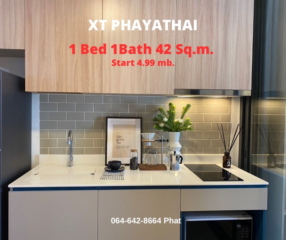 ขายคอนโดราชเทวี พญาไท : 𝗫𝗧 𝗣𝗵𝗮𝘆𝗮𝘁𝗵𝗮𝗶 1Bed 1Bath 42sq.m. Start 5.49mb. contact 0646428664 (Phat) 