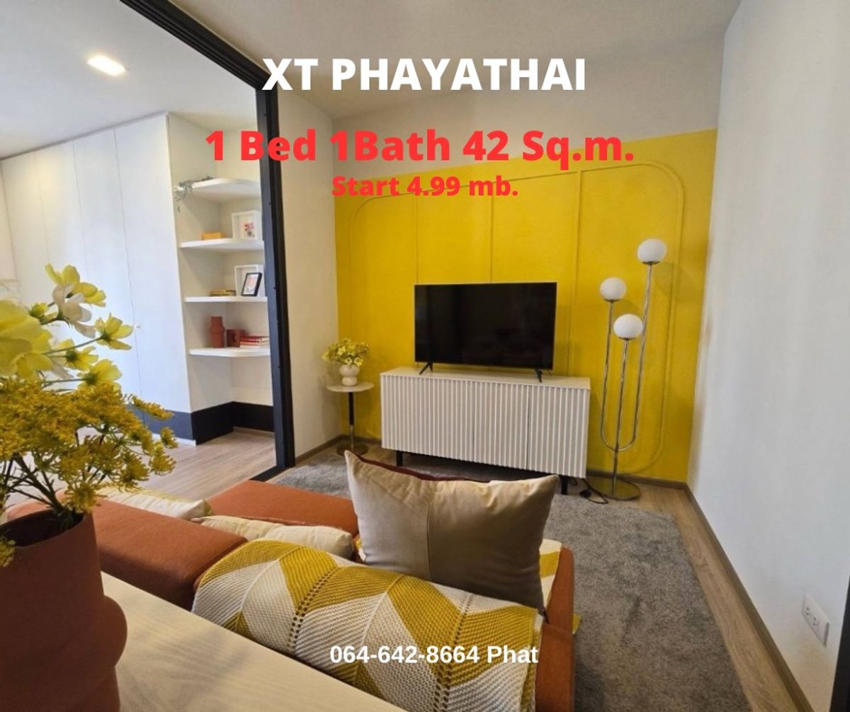 ขายคอนโดราชเทวี พญาไท : 𝗫𝗧 𝗣𝗵𝗮𝘆𝗮𝘁𝗵𝗮𝗶 1Bed 1Bath 42sq.m. Start 5.49mb. contact 0646428664 (Phat) 