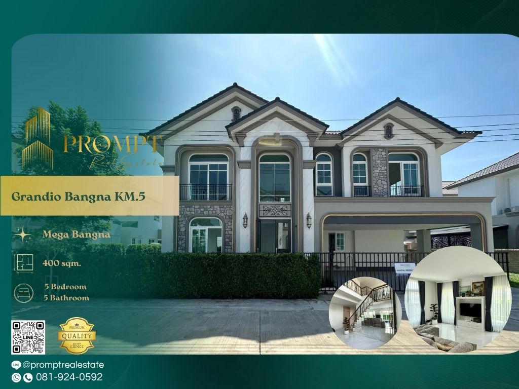 For RentHouseSamut Prakan,Samrong : GH01269 - Grandio Bangna KM.5 :  แกรนดิโอ บางนา กม.5 - Mega Bangna / Suvarnabhumi Airport / Central Bangna