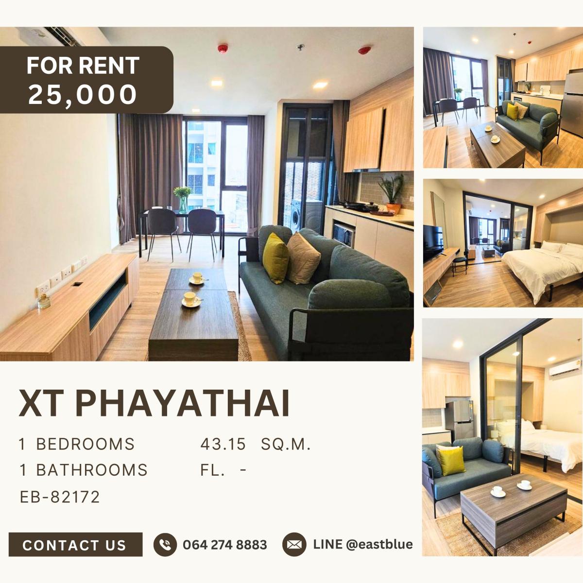 ให้เช่าคอนโดราชเทวี พญาไท : XT Phayathai, 1 bed, 25000 per month