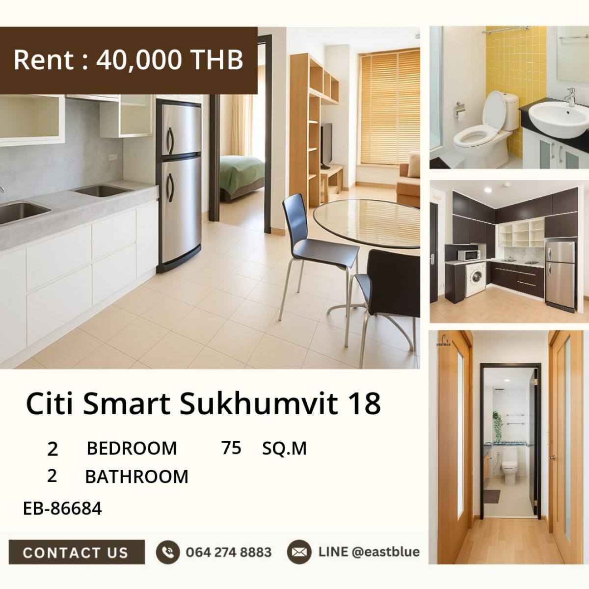 For RentCondoSukhumvit, Asoke, Thonglor : 03/04/2026, Luxury condo in the heart of Asoke, 2 bedrooms, 2 bathrooms, only 40,000 baht/monthClose to BTS/MRT Terminal 21 Robinson Sukhumvit, convenient for all travel! 0642748883