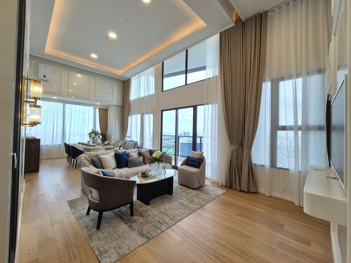 For SaleCondoRama9, Petchburi, RCA : 🔥 (New Arrival !!) Duplex Penthouse 179 sqm. Landmark @mrta Station, a new condo in the heart of Rama 9 💖