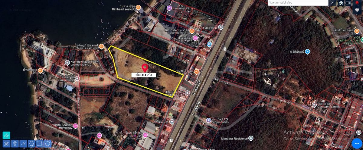 ขายที่ดินศรีราชา แหลมฉบัง บ้านบึง : 🏝️ ขายที่ดินแปลงใหญ่ ถนนสุขุมวิท  ศรีราชา ใกล้ทะเล – ราคา 500 ล้านบาท ต่อรองได้ 