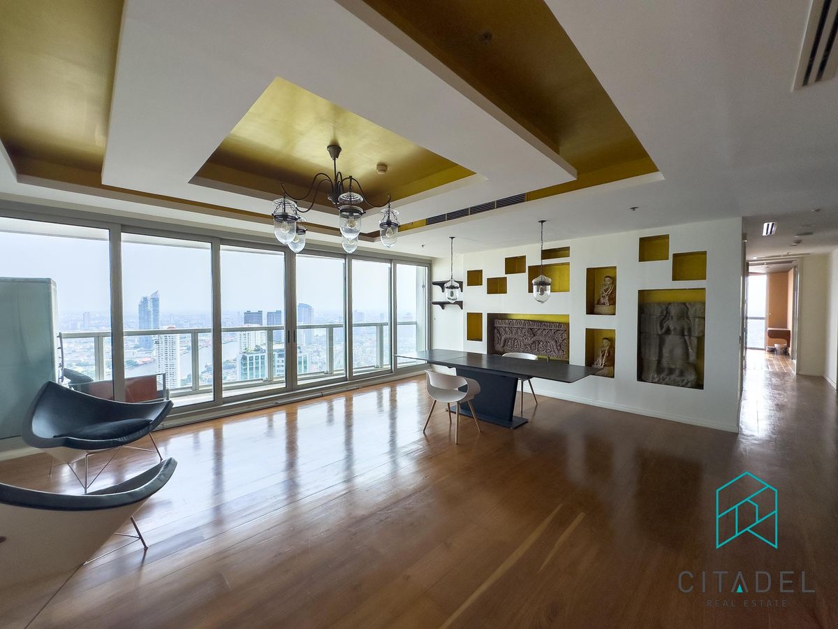 For RentCondoWongwianyai, Charoennakor : The River by Raimon Land - High Floor 3 Beds Condo for Rent! 