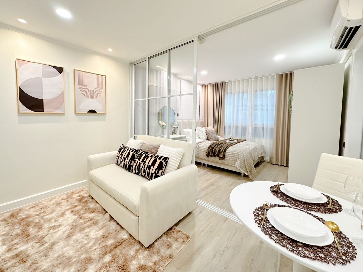 For SaleCondoRatchadapisek, Huaikwang, Suttisan : V !!  Lumpini Ville Cultural Center, beautiful room, ready to travel to SWU, only 3 stations. Low-Rise condo in Huai Khwang area.