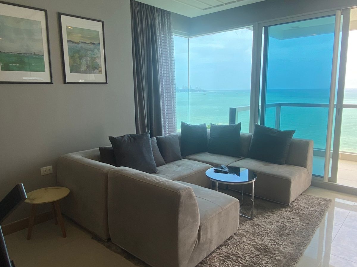 ขายคอนโดพัทยา บางแสน ชลบุรี สัตหีบ : for sale condo the palm wongamt beach front pattaya 2 Bed (S03-2085) 