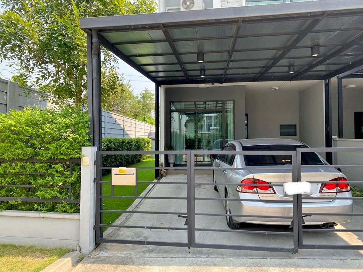 For RentTownhomeNawamin, Ramindra : 2-story townhome, corner room with beautiful decorative furniture for rent in Ram Inthra-Sai Mai Near the Market Market, Hathairat 54, only 2.9 km.
