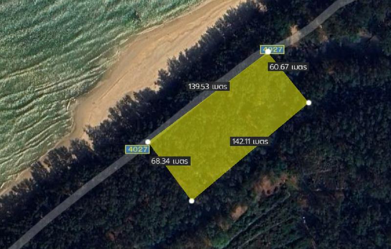 For SaleLandPhuket : Land for sale in front of Mai Khao Beach, land area 5 rai.