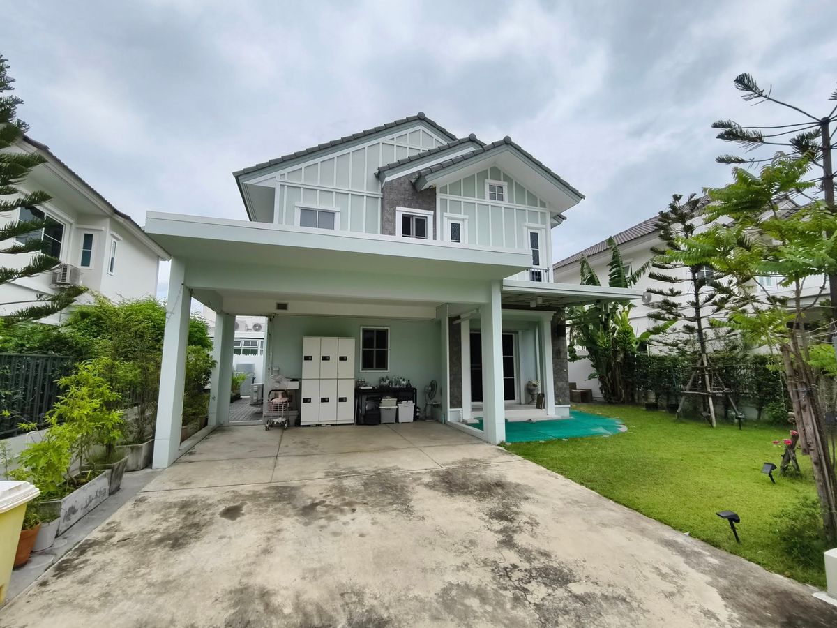ขายบ้านบางนา แบริ่ง ลาซาล : ถนนเมน หน้าสวน ส่วนกลาง 62.7ตรว 4นอน3น้ำ บ้านเดี่ยว 2 ชั้น Villaggio 2 ศรีนครินทร์ บางนา กม 5