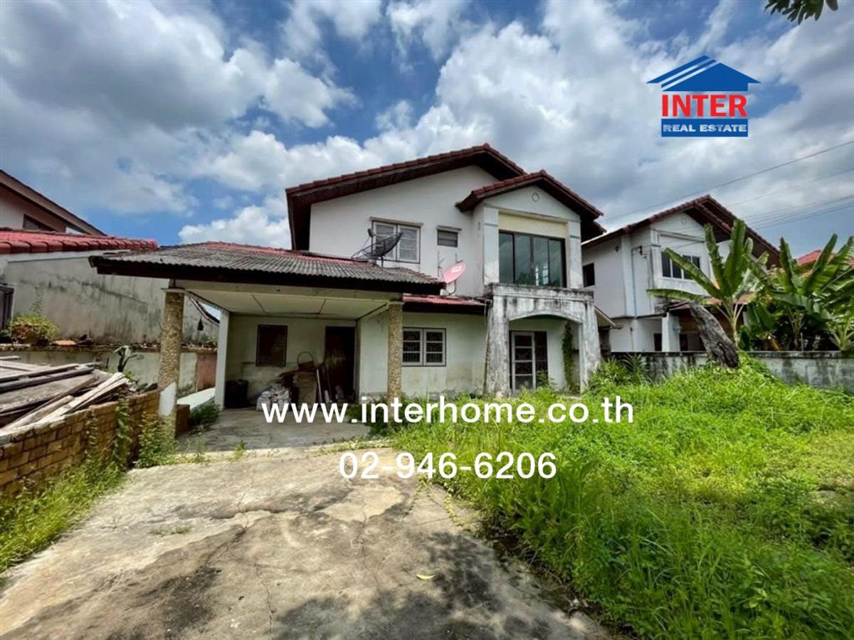 For SaleHousePathum Thani,Rangsit, Thammasat : 2 storey detached house, 68.9 sq.w., Malon Village 5, Rangsit Khlong 6, Rangsit-Nakhon Nayok Road, Khlong Luang Road, Khlong Hok Subdistrict, Pathum Thani