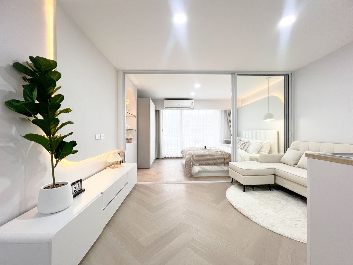 For SaleCondoLadprao101, Happy Land, The Mall Bang Kapi : Do not buy now, regret bad !!!! This price does not come often. Ladprao Condo Low Rise 32 sqm. The room barrier is ready.