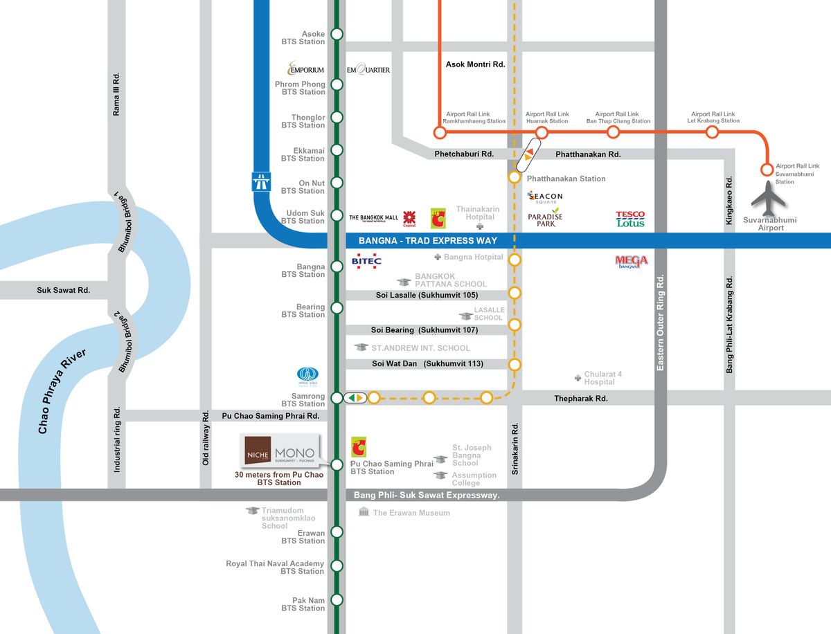 For RentCondoSamut Prakan,Samrong : ✨ Condo for rent, ready to stay in the Nich Monochang Sukhumvit Project - Grandfather Chao, fully decorated in a new room, good location next to BTS Grandfather 