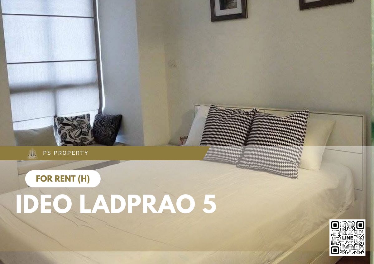 ให้เช่าคอนโดลาดพร้าว เซ็นทรัลลาดพร้าว : ให้เช่า ✨ IDEO Ladprao 5 ✨ เฟอร์นิเจอร์ และ เครื่องใช้ไฟฟ้าครบ ใกล้ MRT พหลโยธิน