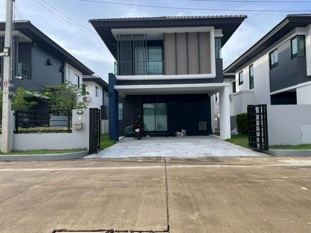 For RentHousePathum Thani,Rangsit, Thammasat : #Rent a new detached house, Ban Fah Green Nerry Neola Rangsit-Khlong 2, Location: Soi Rangsit-Nakhon Nayok 31 (along the Khlong 2)