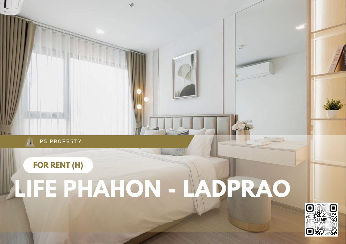 For RentCondoLadprao, Central Ladprao : For rent 📍 Life Phahon - Ladprao 📍 Fully furnished and equipped with electrical appliances, near BTS Ha Yaek Lat Phrao