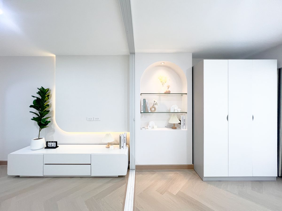 For SaleCondoLadprao101, Happy Land, The Mall Bang Kapi : Do not buy now, regret bad !!!! This price does not come often. Ladprao Condo Low Rise 32 sqm. The room barrier is ready.