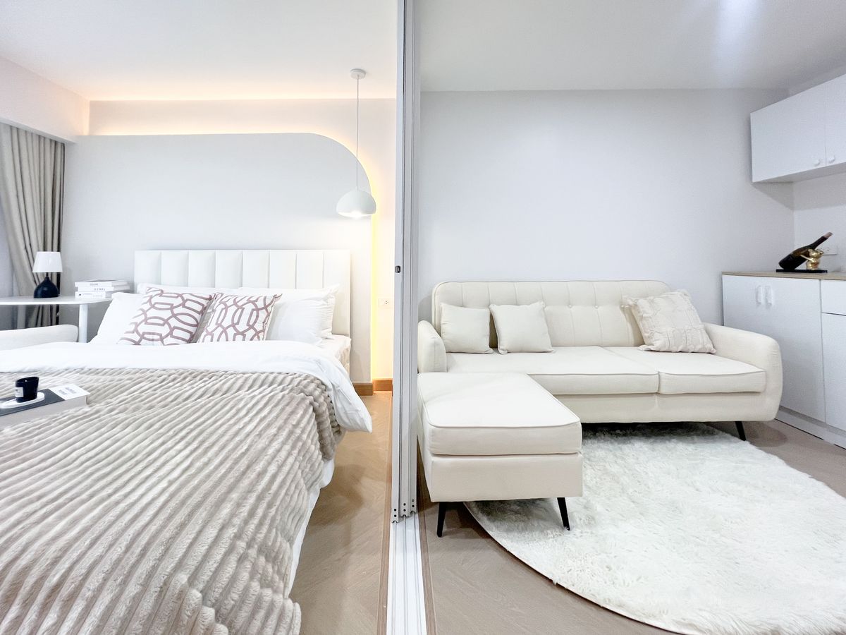 For SaleCondoLadprao101, Happy Land, The Mall Bang Kapi : Do not buy now, regret bad !!!! This price does not come often. Ladprao Condo Low Rise 32 sqm. The room barrier is ready.