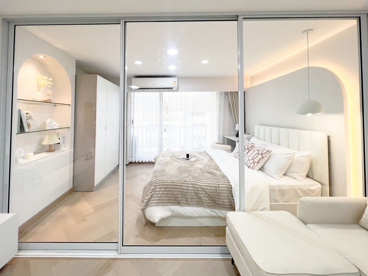 For SaleCondoLadprao101, Happy Land, The Mall Bang Kapi : Do not buy now, regret bad !!!! This price does not come often. Ladprao Condo Low Rise 32 sqm. The room barrier is ready.