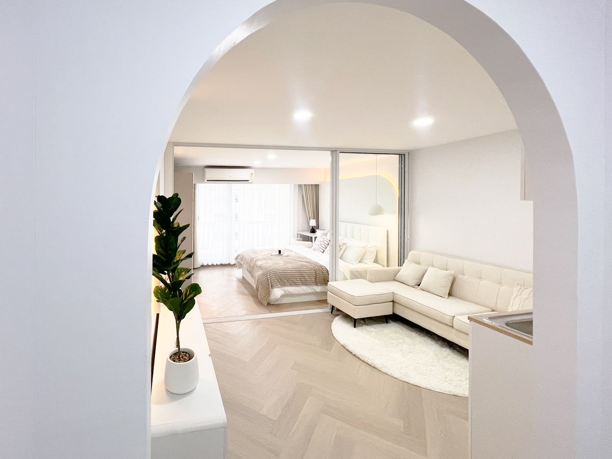 For SaleCondoLadprao101, Happy Land, The Mall Bang Kapi : Do not buy now, regret bad !!!! This price does not come often. Ladprao Condo Low Rise 32 sqm. The room barrier is ready.