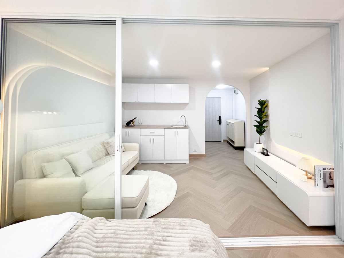 For SaleCondoLadprao101, Happy Land, The Mall Bang Kapi : Do not buy now, regret bad !!!! This price does not come often. Ladprao Condo Low Rise 32 sqm. The room barrier is ready.