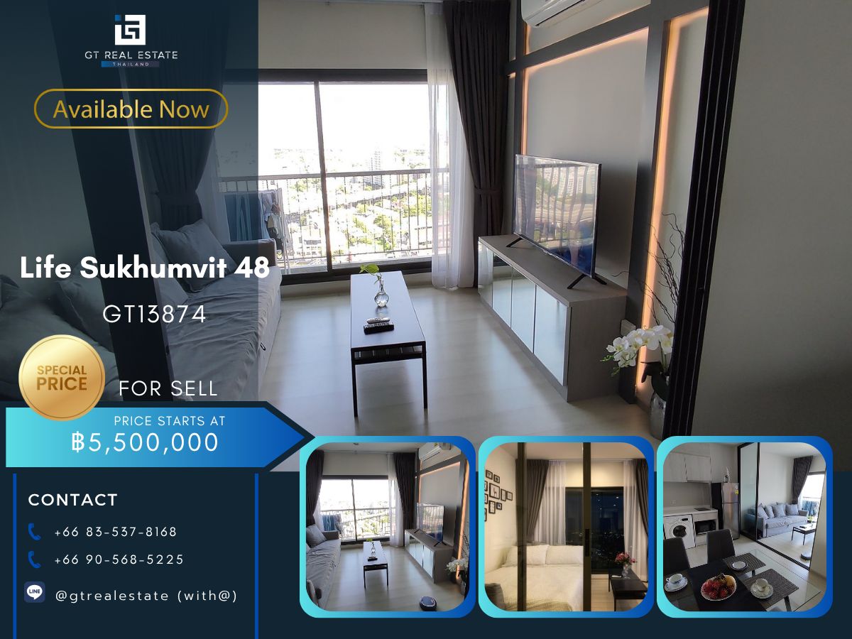 ขายคอนโดอ่อนนุช อุดมสุข : คอนโด Life Sukhumvit 48 เดินทางสะดวก ใกล้รถไฟฟ้าบีทีเอส มีรถรับส่ง ห้องสวย เฟอร์นิเจอร์ครบ พร้อมอยู่ทันที
