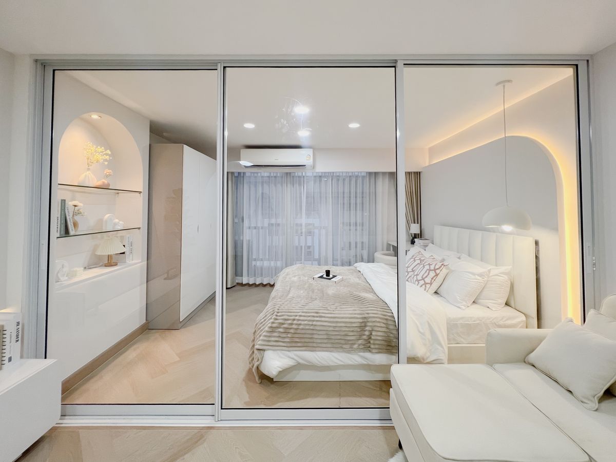 For SaleCondoLadprao101, Happy Land, The Mall Bang Kapi : Do not buy now, regret bad !!!! This price does not come often. Ladprao Condo Low Rise 32 sqm. The room barrier is ready.