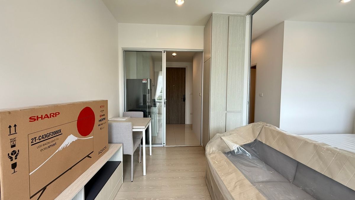For RentCondoSamut Prakan,Samrong : ✨ Condo for rent, ready to stay in the Nich Monochang Sukhumvit Project - Grandfather Chao, fully decorated in a new room, good location next to BTS Grandfather 